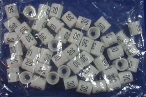 50 Mini Slip On Size Markers - Size 30 Retail Store Supply Hanger Garment Hanger