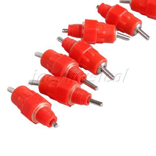 10Pcs Water Nipple Feeder Drinker Poultry Chicken Hen Duck Screw In 360 Angle