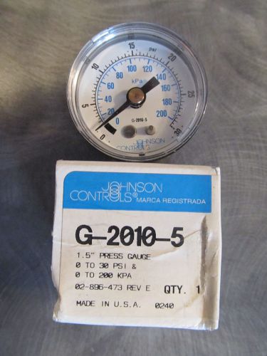 Pressure Gauge 1.5&#034; 0-30psi Johnson Controls