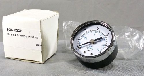 Watts 2&#034; dia 200-302cb 20 2-1/4  0-30  cbm psi/bar gauge new for sale