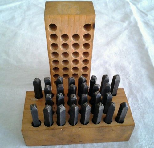 Vintage Metal Alphabet Punch Die Stamps Crafts Wood Metal Working