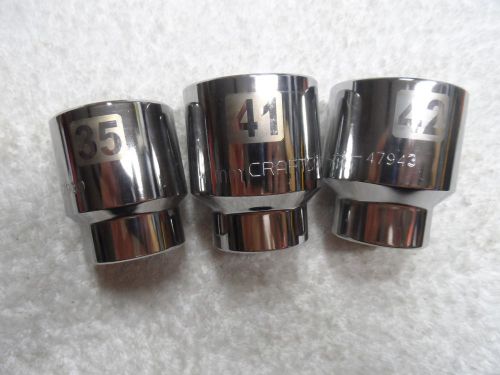 Craftsman 3/4 drive metric mm 12 pt usa socket set, 3pcs - 35mm, 41mm, 42mm for sale