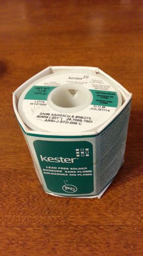 Kester .031inch diameter 96.5%tin 3%silver .5%copper solder 24-7068-7601 1lb new for sale