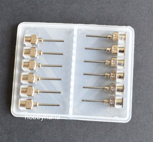 24pcs   1/2&#034;  17ga blunt stainless steel syringe needle tips for sale