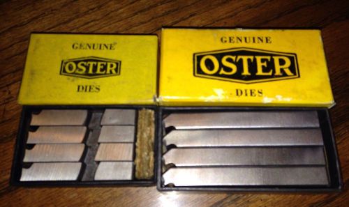 (2) Genuine oster Dies Sets- 1&#034; &amp; 1 1/4&#034; And 3/8&#034; Dies- Nice Vintage Lot