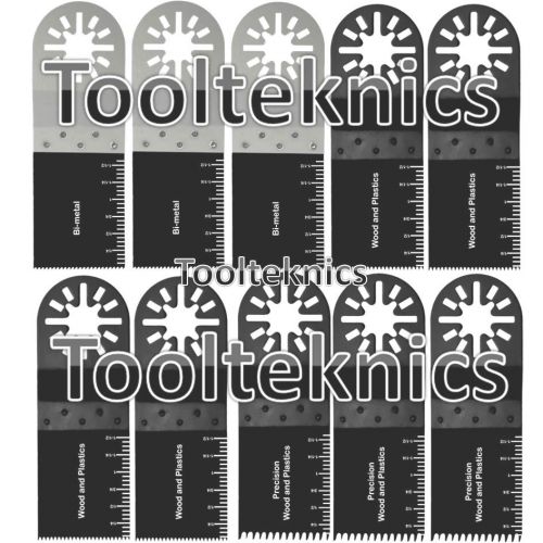 10 x Mix Blades for Fein Multimaster Bosch Ryobi Challenge Multitool Multi Tool