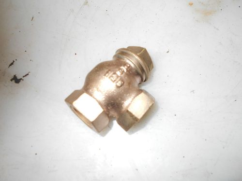 NICE ORIGINAL OLD 90 DEGREE BRASS CHECK VALVE HIT MISS ENGINE GASOLINE WATER