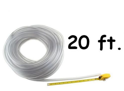 Beer line 3/8&#034; vinyl hose - 20 ft - home bar pub kegerator draft keg dispensing for sale