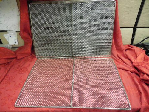 FRYER SCREENS- FITS 18&#034; X 26&#034; FRYER - STAINLESS STEEL - WEAVED - LOT OF 12