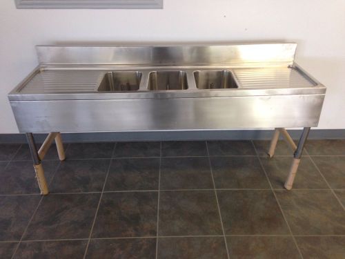 3 compartment bar sink