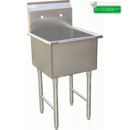 1 compartment prep sink 15&#034; x 15&#034; stainless steel nsf for sale