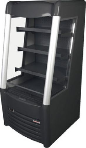 NEW 28&#034; SPACE SAVER UPRIGHT REFRIGERATED OPEN MERCHANDISER DISPLAY COOLER 115VLT