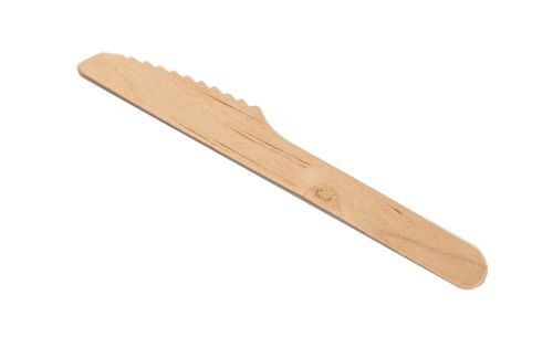 25ct 6&#034; Wooden Compostable Cutlery Knives