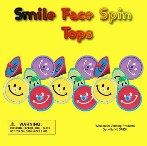 250 Smile Face Spin Tops In 2&#034; Capsules