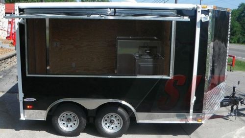 Concession Trailer 8.5&#039;x12&#039; Black - Concession BBQ Event Vending