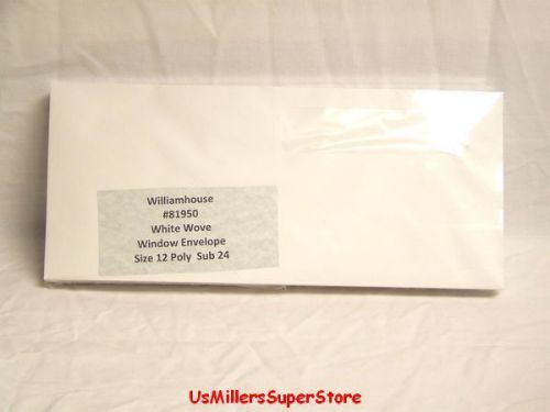 Window Envelope - White Wove - Size 12 - 50 ct