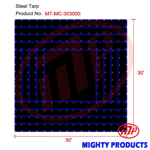 Flatbed truck tarp - light weight machinery tarp - 30x30 (mt-mc-lw3030) for sale