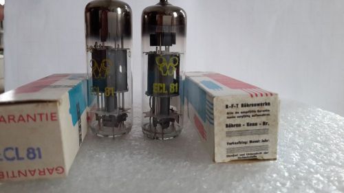 2pcs ECL81 RFT  TRIODE und ENDPENTODE   Triode-Beam Power Tube Noval B9A  NOS