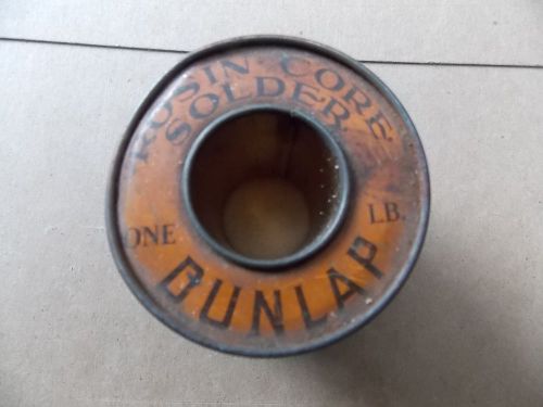 DUNLAP  SOLDER  14 OZ SPOOL 1/8&#034; ROSIN  CORE 40/60 USA     GREAT DEAL