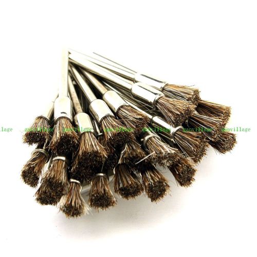 25pcs Horse Hair Polishing Polisher Pen Shape Brush Lab Rotary Rust Clean Tool