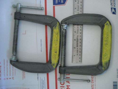 2 COLUMBIAN 4 1/2&#034; DEEP THROAT &#034;C&#034; CLAMP -HIGH QUALITY , STRAIGHT- U.S. MADE