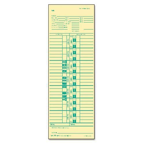 NEW TOPS 1255 Time Card for Cincinnati, Simplex, Weekly, 3-1/2 x 10-1/2, 500/Box