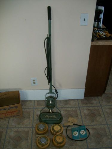 Floorola  Floor Scrubber Buffer Waxer  Brushes Vintage Pre WWII