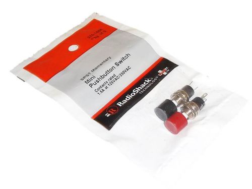 New RadioShack SPST Momentary Push Button switch 2 pack Model 275-1556