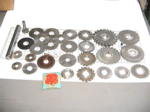 LOT OF 30 METAL CUTTING TOOLS SLOTTING &amp; SLITTING SAWS BORING TOOL HOLDER +++