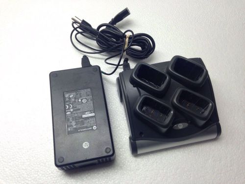 Symbol Motorola SAC9000-4000R Handheld Scanner 4-Slot Battery Bay Dock Charger