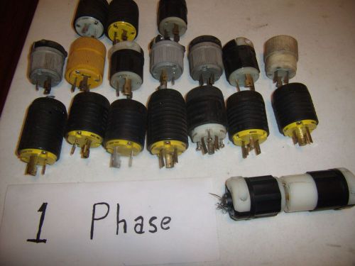 22 - LARGE - ELECTRICAL - PLUGS - 20 AMP / 30 AMP 1 &amp; 3 PHASE