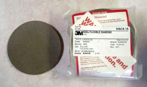 3M 6002J Flexible Diamond 4&#034; Discs P18 M40MIC QRS 5 Pack