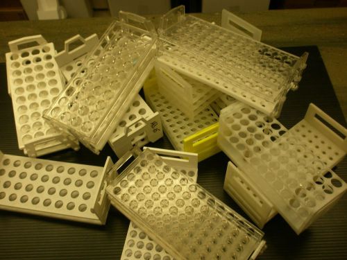 CENTRIFUGE PLASTIC TUBE RACKS - ASST SIZES - 16 PCS