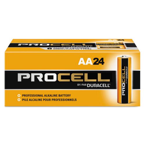 Procell Alkaline Batteries, AA, 24/Box