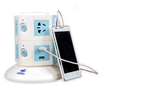 Creative Vertical multifunction+ 2 USB converter Cube outlet power strip AU OU