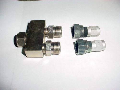 NOS binks air / fluid manifold &amp; 1/2&#034; NPT hose fittings 72-500 paint gun sprayer