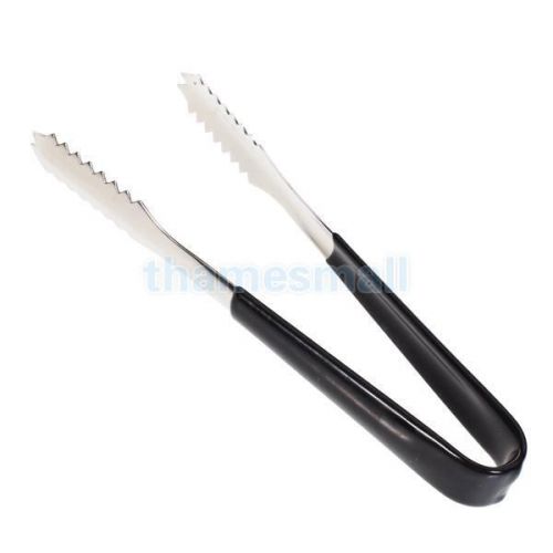 Kitchen stainless steel ice tongs with rubber wrapped handle buffet tool 6.7&#034; for sale