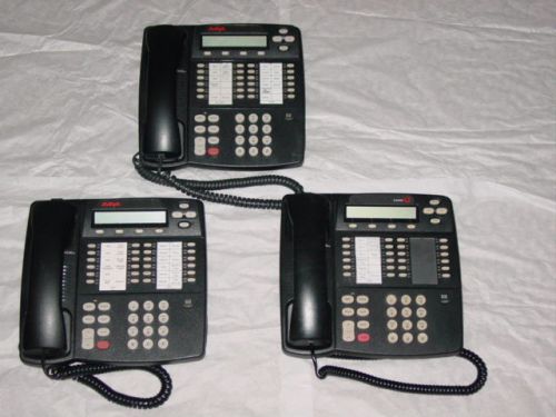 Lot of 3 Avaya 4424D+ 24-Button Digital Office Phone 108199084 4424A01A-003