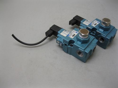 Lot (2) mac 56C-33-501JJ Solenoid Valve w/ 130B-501JJ Pilot Assembly H18 (1750)