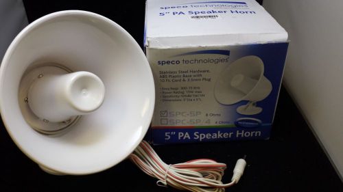 SPECO TECHNOLOGIES 5&#034; PA SPEAKER HORN CAT#SPC-5P 8OHMS 15W *NIB*