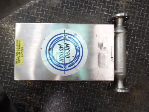 MICRO MOTION MASS FLOW SENSOR, MODEL: D S100S128, SN: 120208, 1&#034;, USED