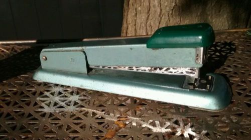 Vintage Bates 56 Heavy Duty Industrial Steel Metal Green Stapler Made in USA