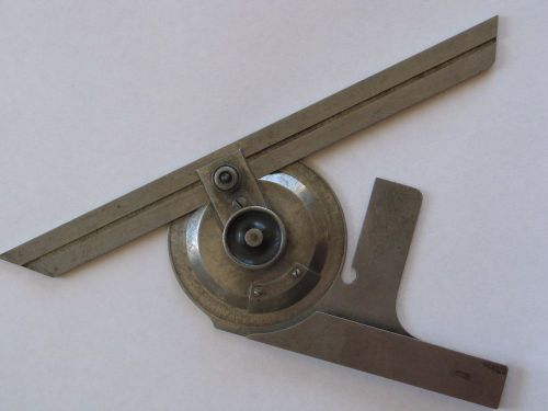 Machinist precision PROTRACTOR bevel angle miter gauge level GERMAN degree vinta