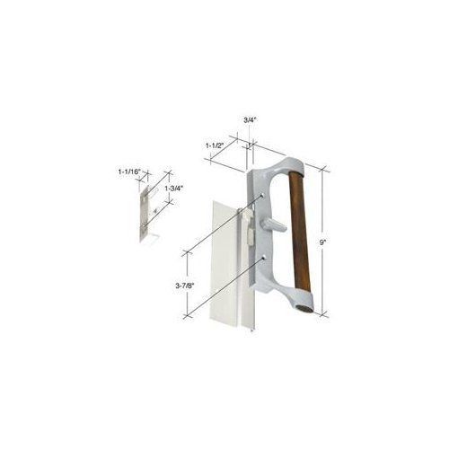 CRL Aluminum/Wood Hook-Style Surface Mount Handle with 3-7/8&#034; Screw Hole Centers