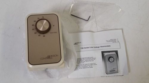 JOHNSON CONTROLS T26A-14C LIGHT DUTY LINE VOLTAGE HEATING THERMOSTAT ***NIB***