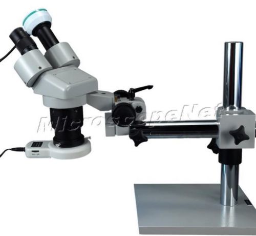 Boom Stand Stereo Microscope 20X-40X-80X+ 54 LED Light +2MP USB Camera