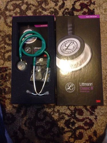 3M Littmann Classic III Stethoscope Emerald 5840 Brand New
