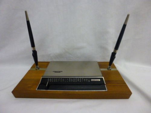 MID CENTURY PARK SHERMAN WALNUT PHONE INDEX DESK SET UNUSED