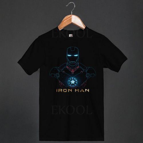 New T-Shirt IRON MAN STARK INDUSTRIES AVENGERS MARVEL Mens Tee Size S To 2XL