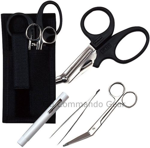 EMT EMS Complete Tool &amp; Holster Set - Penlight, Splinter Forceps &amp; E.M.S. Shears